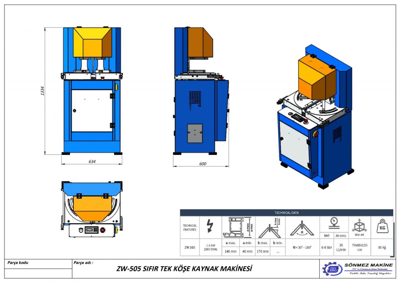 ZERO SINGLE CORNER WELDING MACHINE ZW 505
