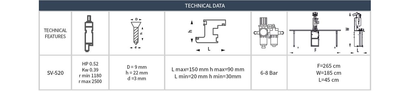 AUTOMATIC VERTICAL SCREWING MACHINE SV-520 SV-520